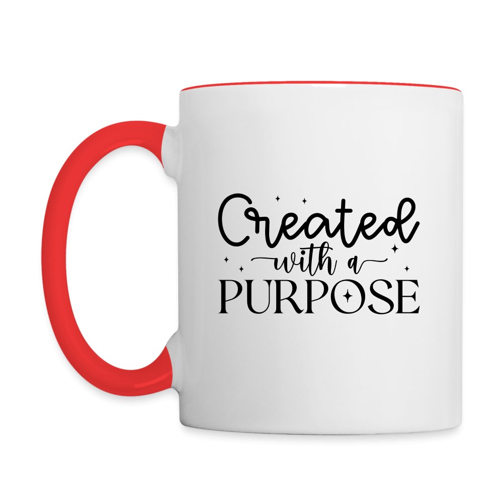 Created with a Purpose Coffee Mug - white/red