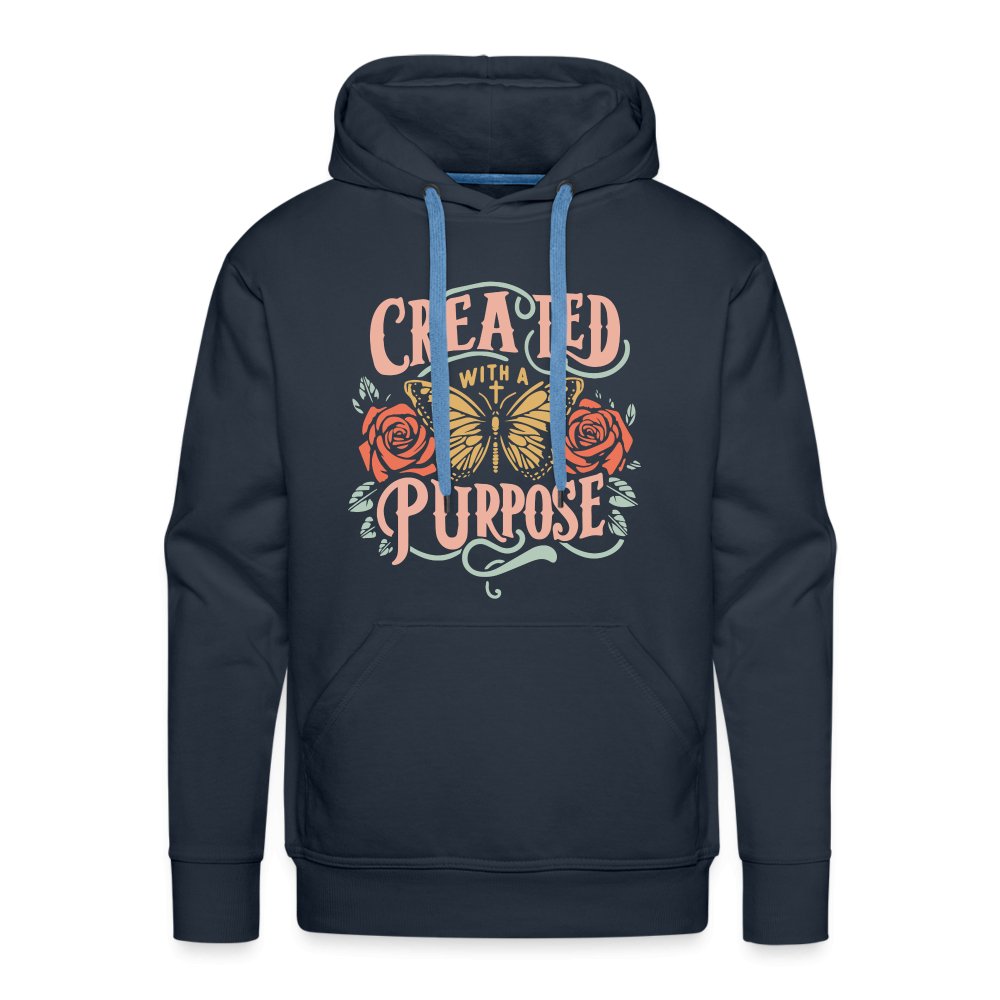 Created with a Purpose Men’s Premium Hoodie - navy