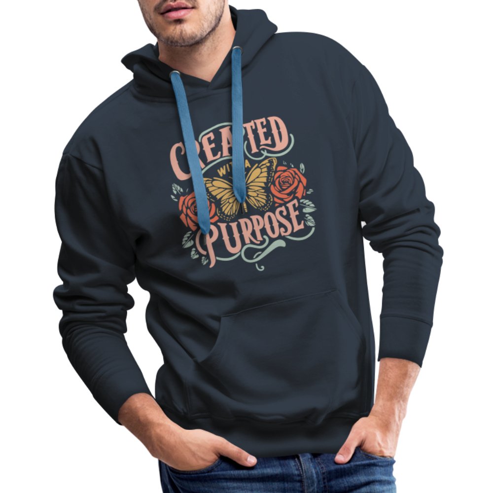 Created with a Purpose Men’s Premium Hoodie - navy