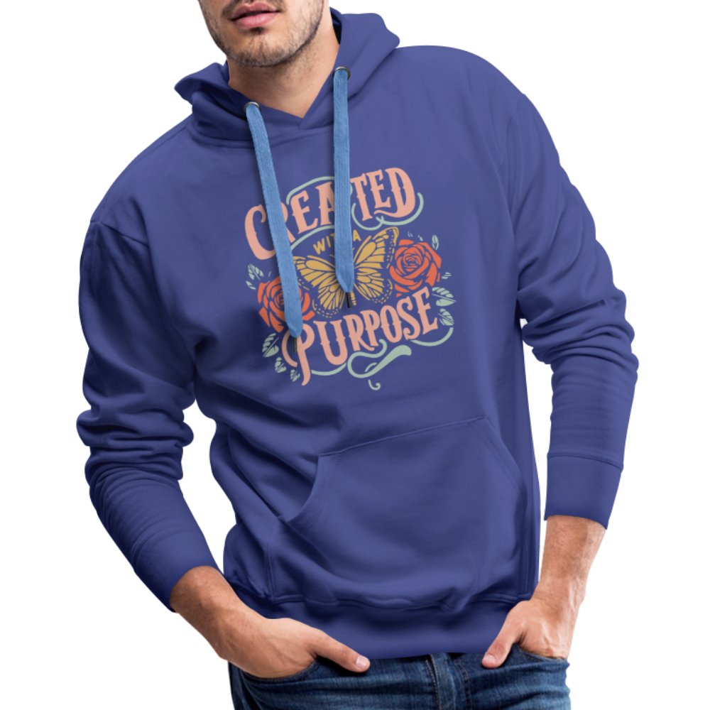 Created with a Purpose Men’s Premium Hoodie - royal blue