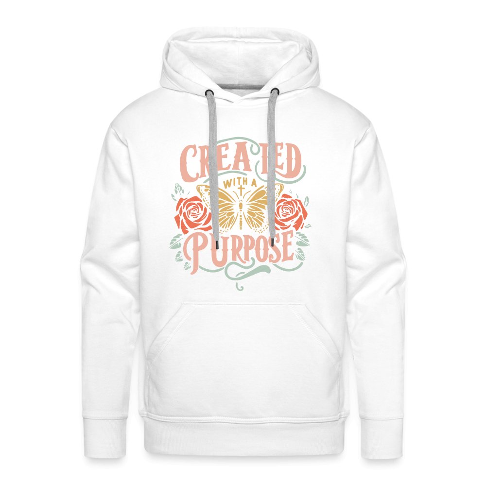 Created with a Purpose Men’s Premium Hoodie - white