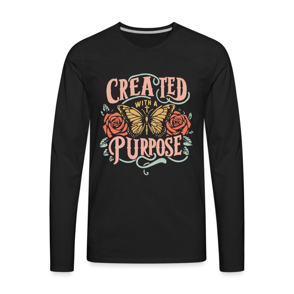 Created with a Purpose Men's Premium Long Sleeve T-Shirt - black