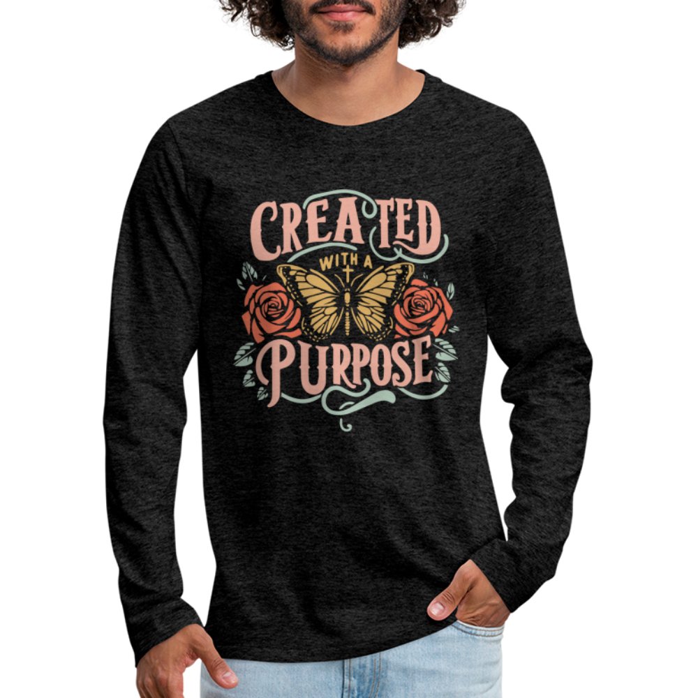 Created with a Purpose Men's Premium Long Sleeve T-Shirt - deep navy