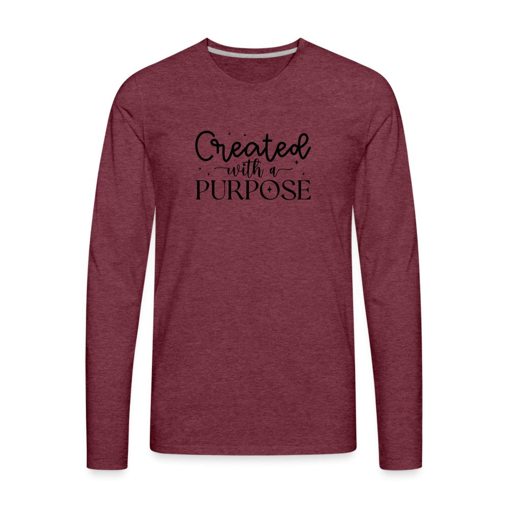 Created with a Purpose Men's Premium Long Sleeve T-Shirt - option1# - Men's Premium Long Sleeve T-Shirt | Spreadshirt 875