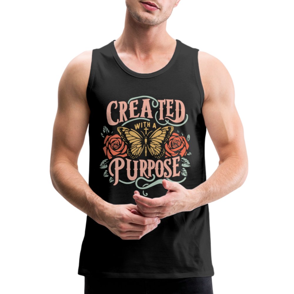 Created with a Purpose Men’s Premium Tank Top - black