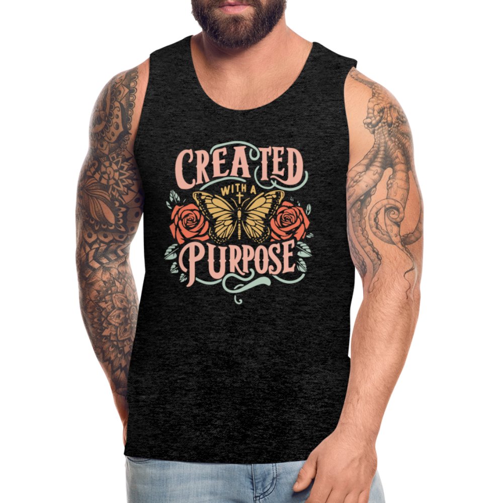 Created with a Purpose Men’s Premium Tank Top - deep navy