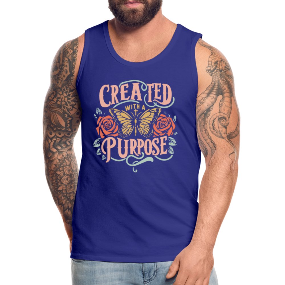 Created with a Purpose Men’s Premium Tank Top - red