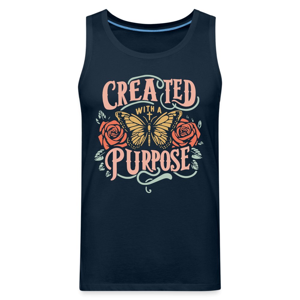 Created with a Purpose Men’s Premium Tank Top - royal blue