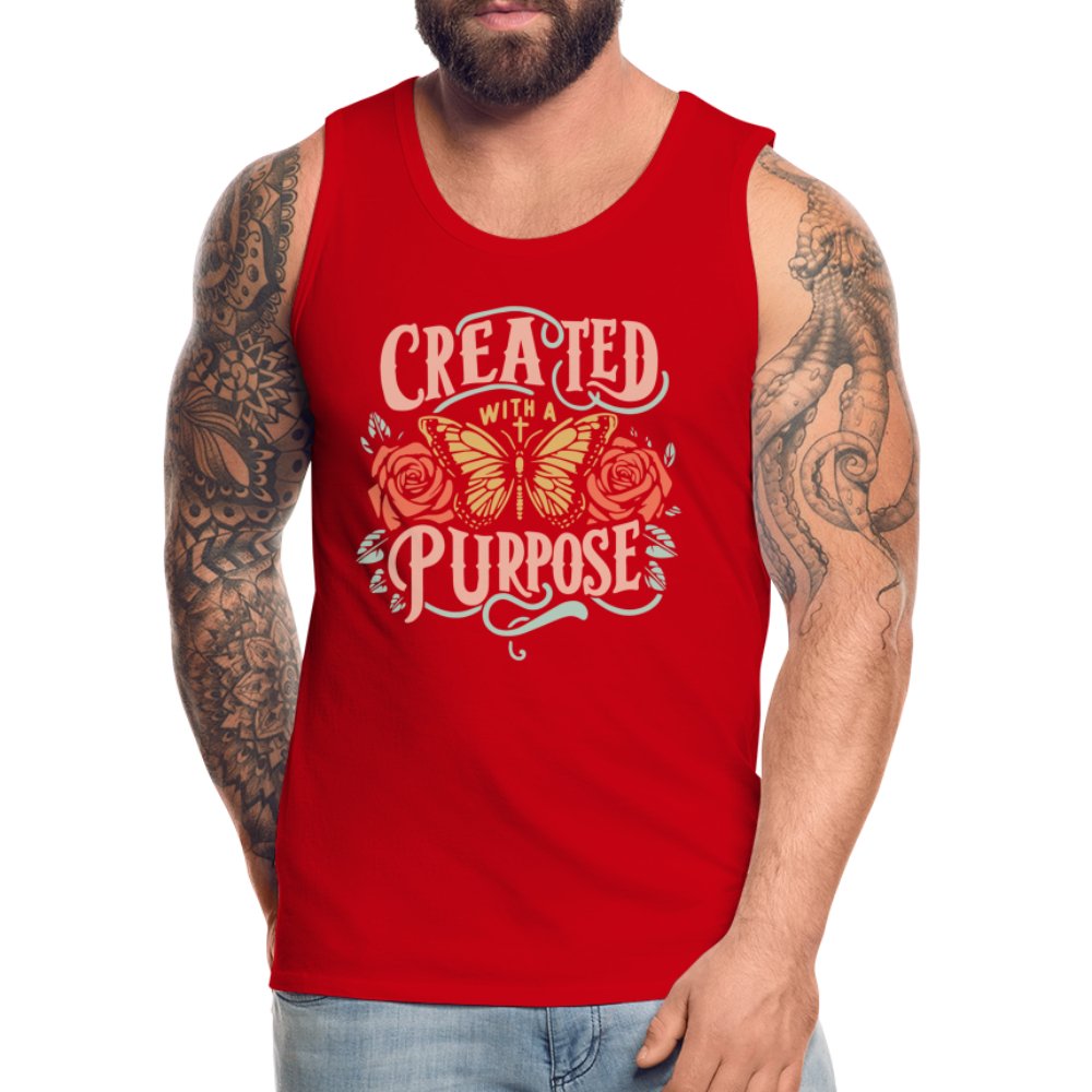 Created with a Purpose Men’s Premium Tank Top - white