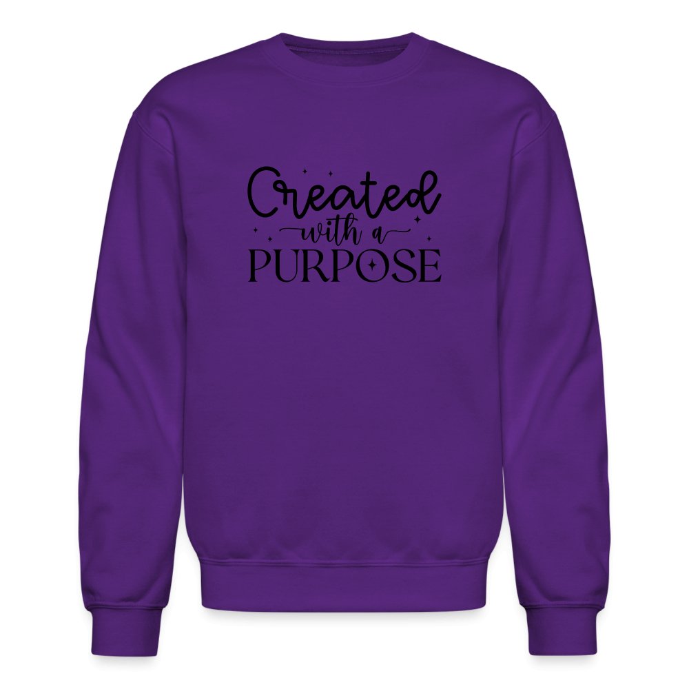 Created with a Purpose Sweatshirt - option1# - Unisex Crewneck Sweatshirt | Gildan 18000