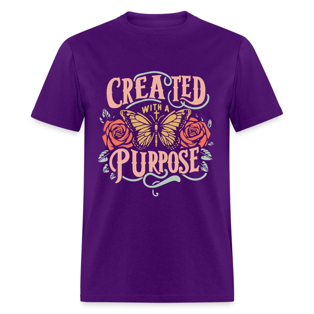 Created with a Purpose T-Shirt - burgundy