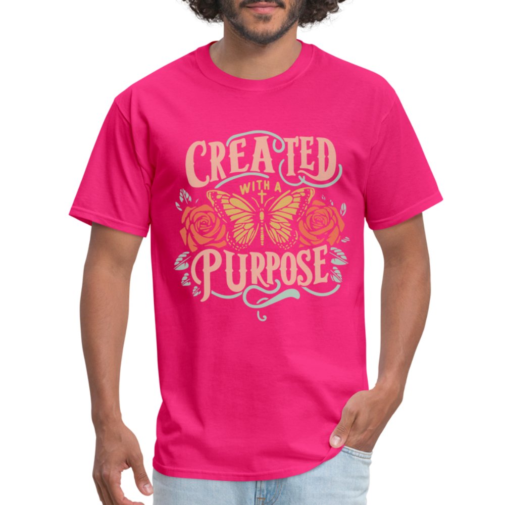 Created with a Purpose T-Shirt - fuchsia