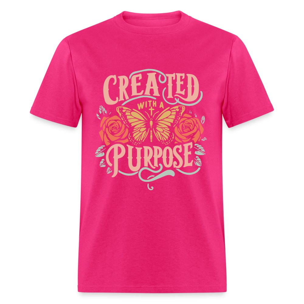 Created with a Purpose T-Shirt - fuchsia