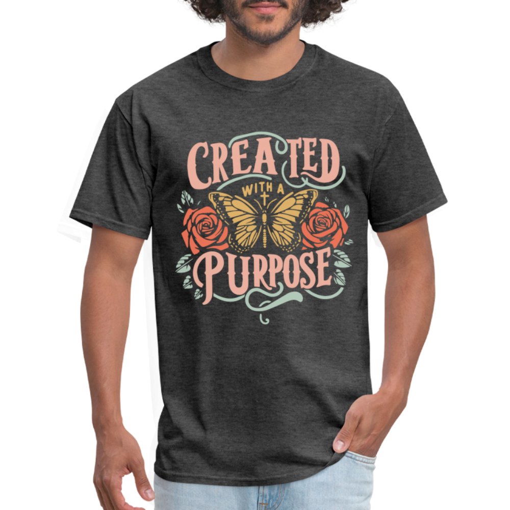 Created with a Purpose T-Shirt - heather black