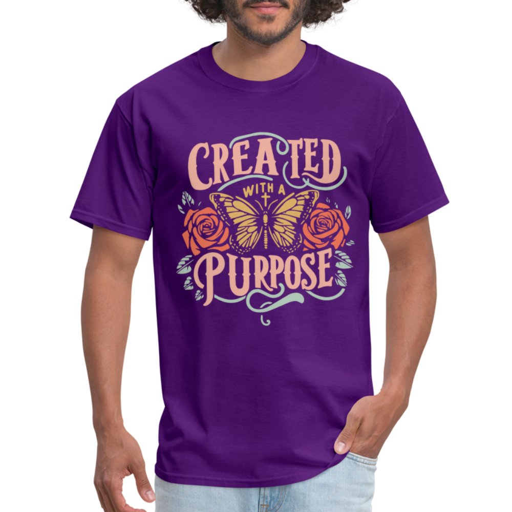 Created with a Purpose T-Shirt - purple