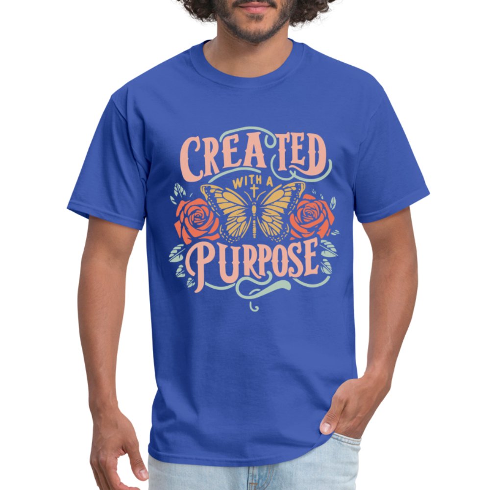 Created with a Purpose T-Shirt - royal blue