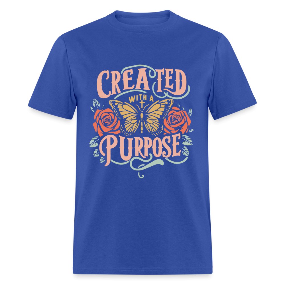 Created with a Purpose T-Shirt - royal blue