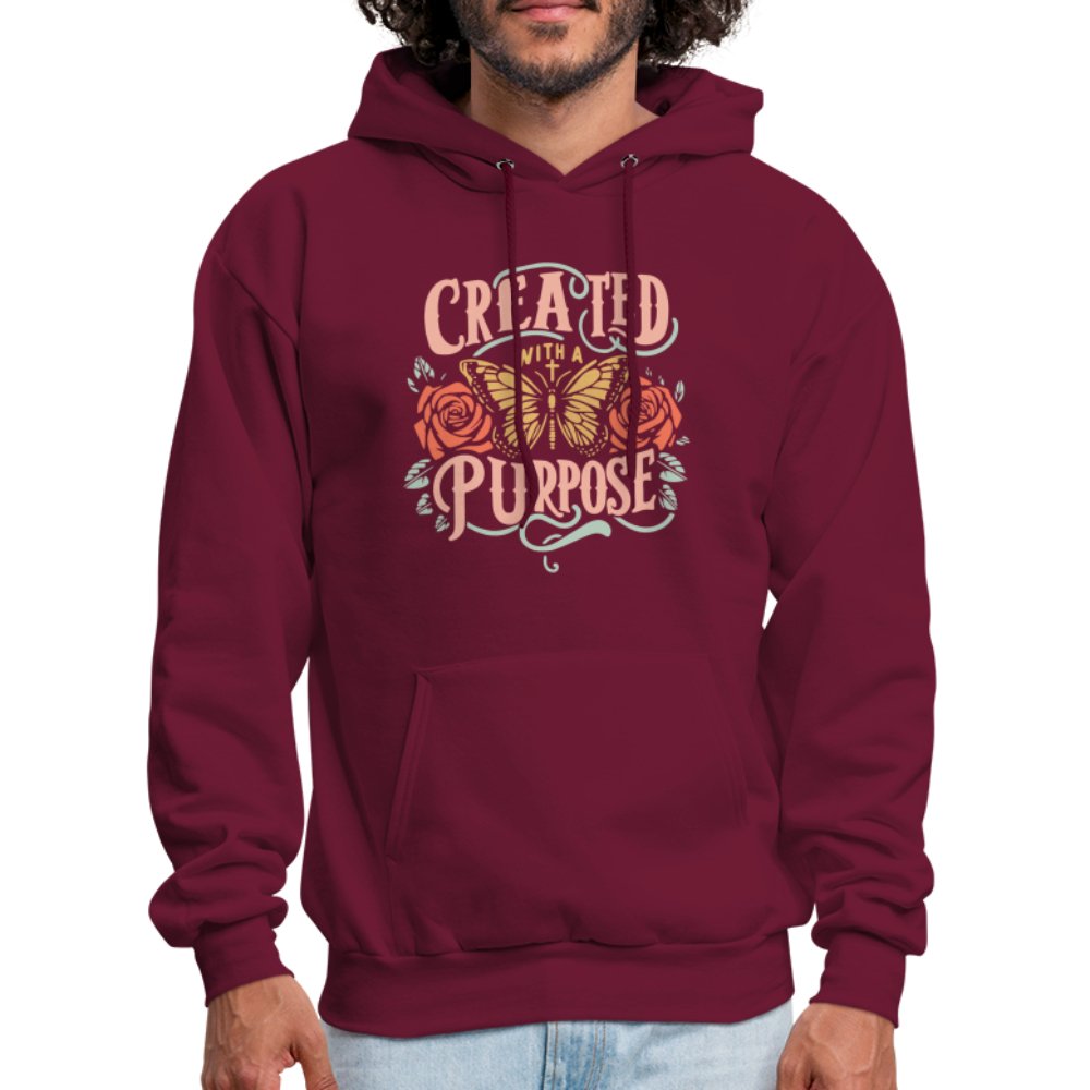 Created with a Purpose Unisex Hoodie - burgundy