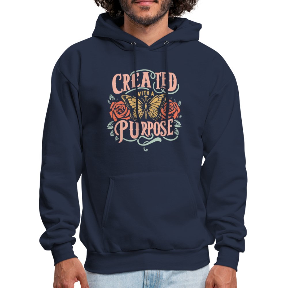 Created with a Purpose Unisex Hoodie - navy