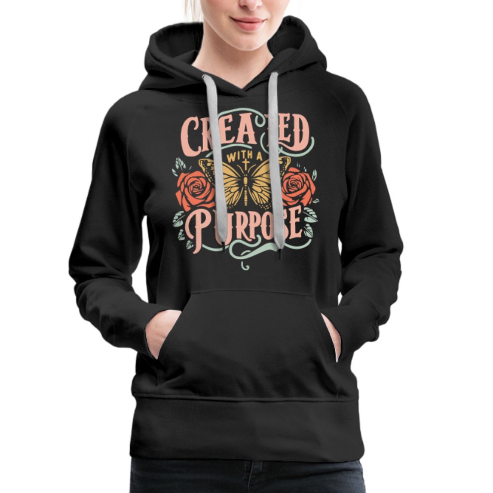 Created with a Purpose Women’s Premium Hoodie - black