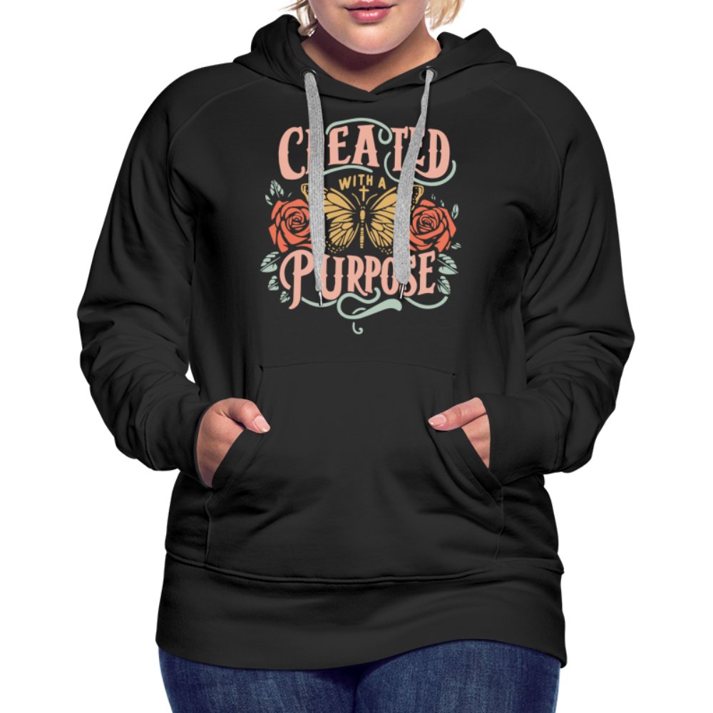 Created with a Purpose Women’s Premium Hoodie - black