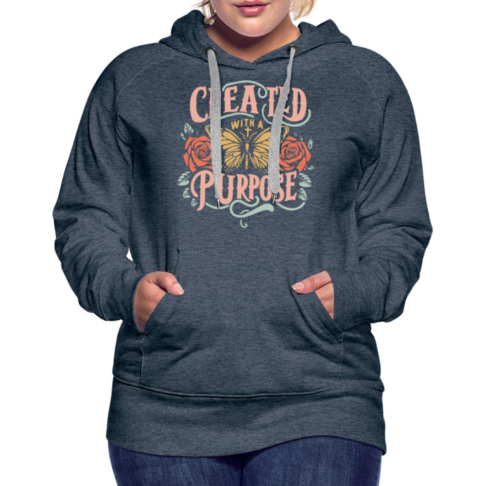 Created with a Purpose Women’s Premium Hoodie - purple