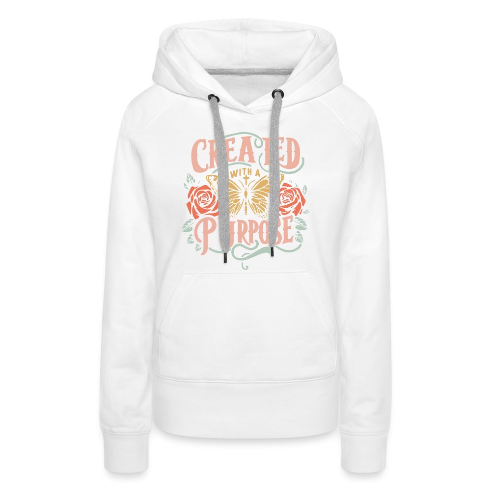 Created with a Purpose Women’s Premium Hoodie - white