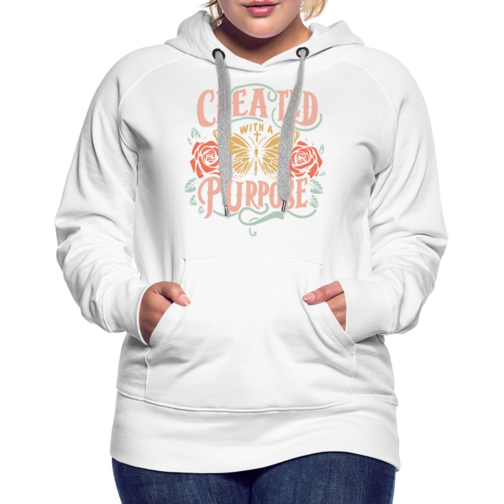 Created with a Purpose Women’s Premium Hoodie - white