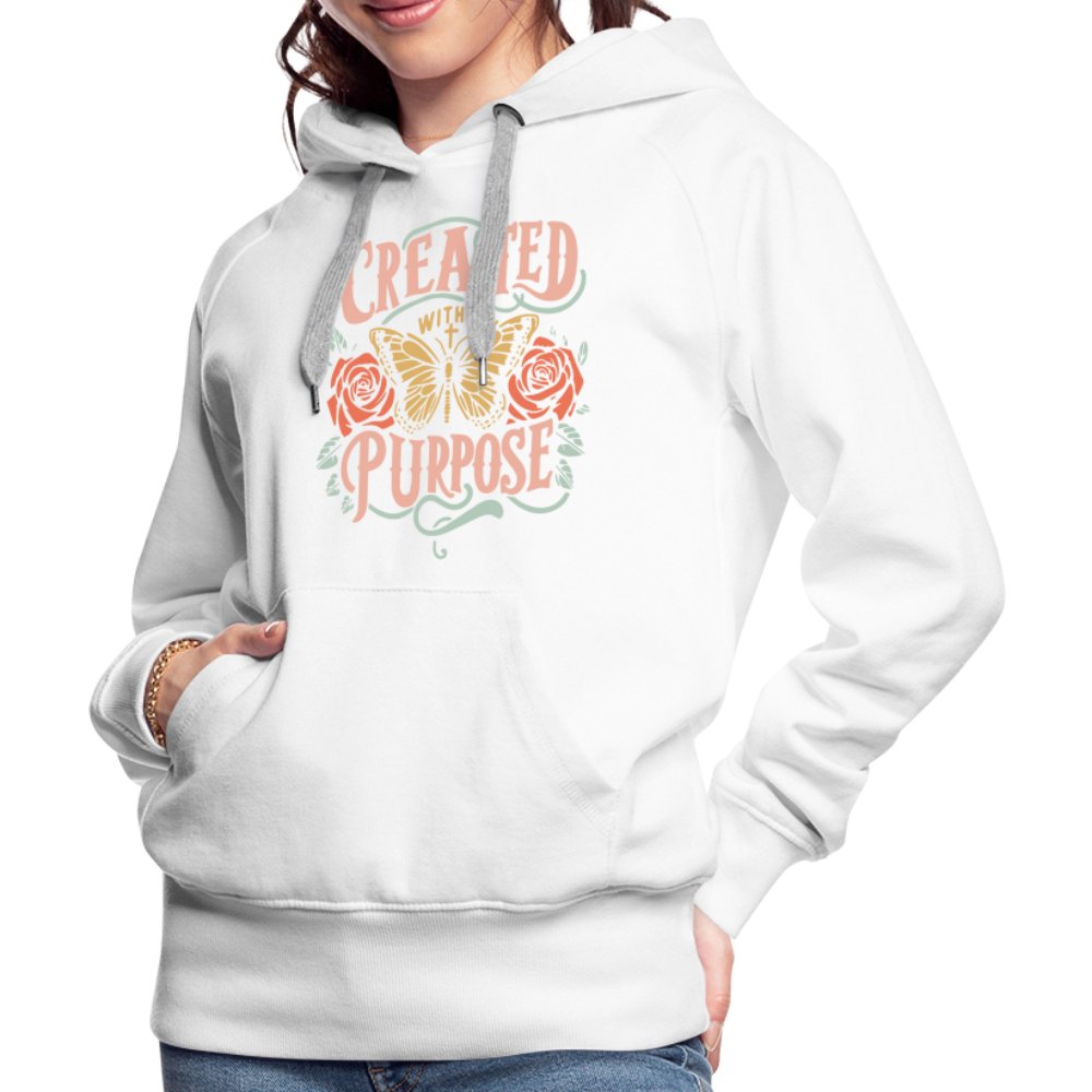 Created with a Purpose Women’s Premium Hoodie - white