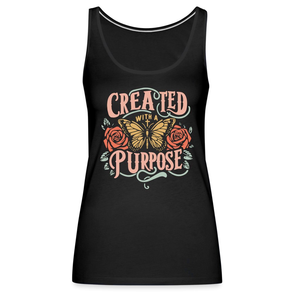 Created with a Purpose Women’s Premium Tank Top - black