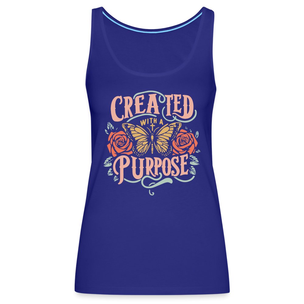 Created with a Purpose Women’s Premium Tank Top - royal blue