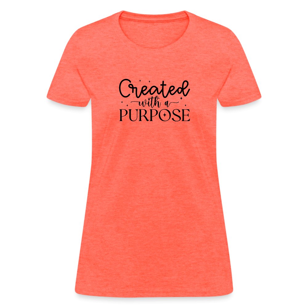 Created with a Purpose Women's T-Shirt - option1# - Women's T-Shirt | Fruit of the Loom L3930R