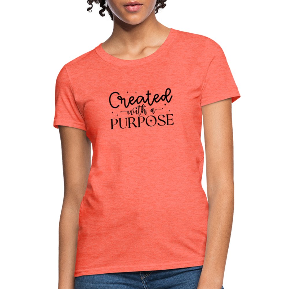 Created with a Purpose Women's T-Shirt - option1# - Women's T-Shirt | Fruit of the Loom L3930R