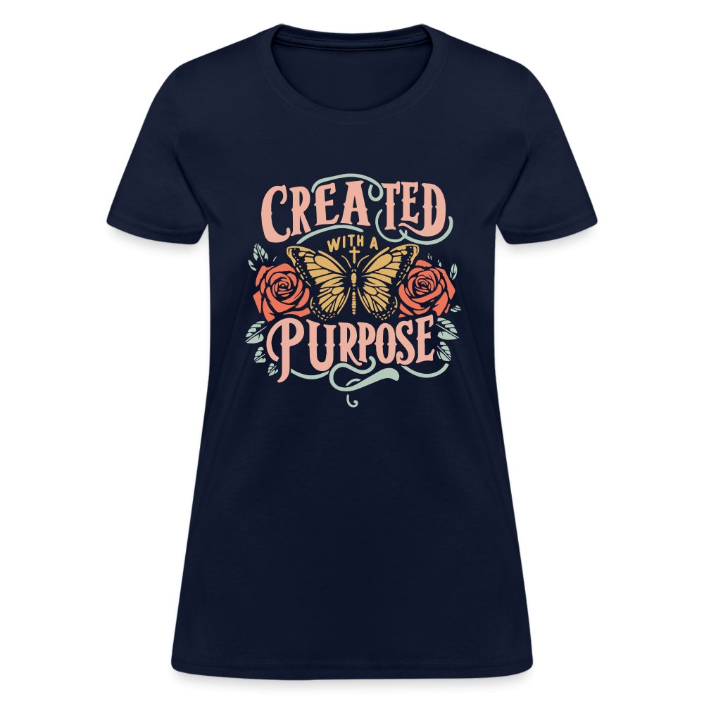 Created with a Purpose Women's T-Shirt - navy