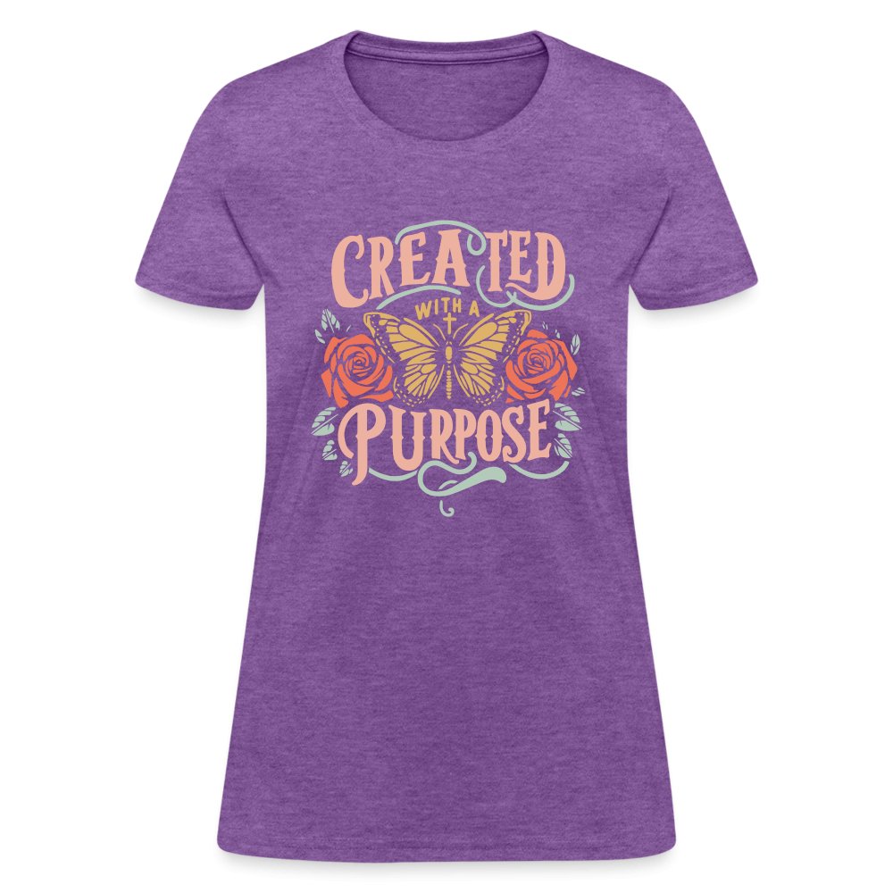 Created with a Purpose Women's T-Shirt - purple heather