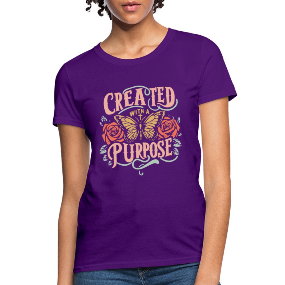 Created with a Purpose Women's T-Shirt - purple