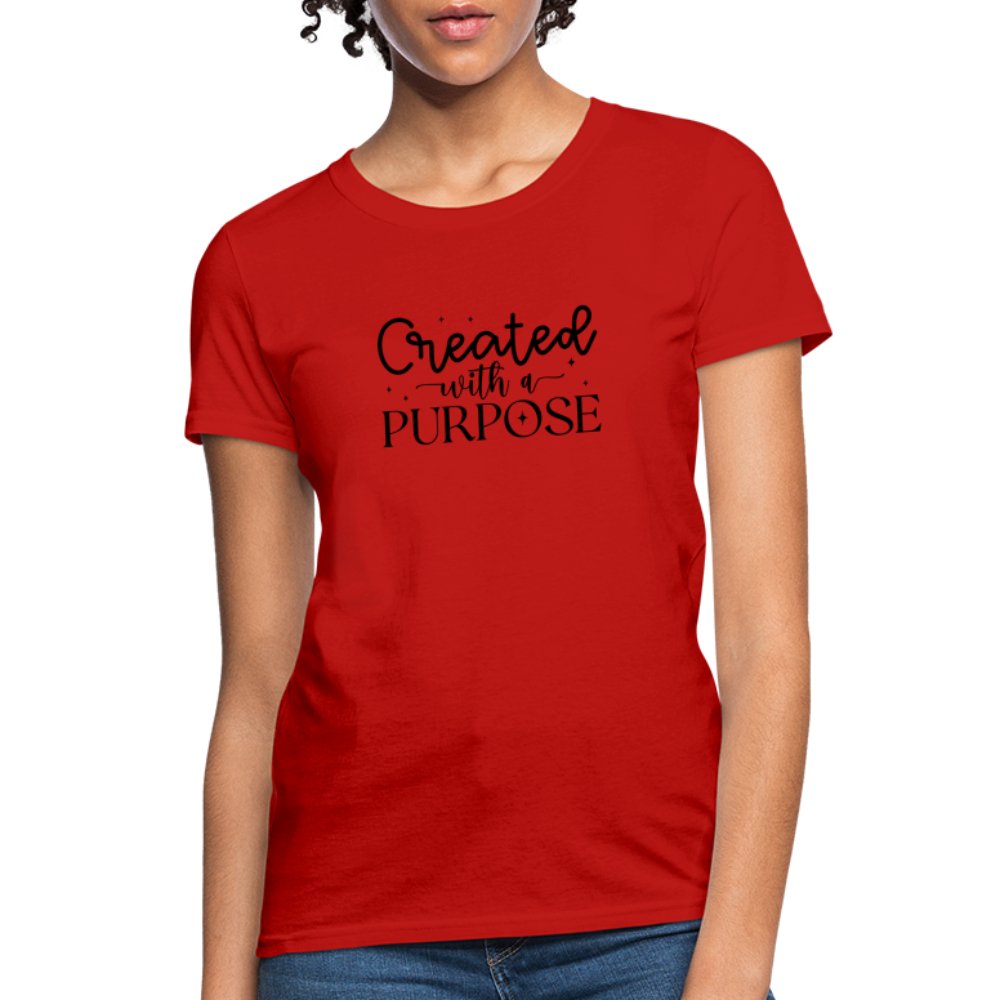 Created with a Purpose Women's T-Shirt - option1# - Women's T-Shirt | Fruit of the Loom L3930R