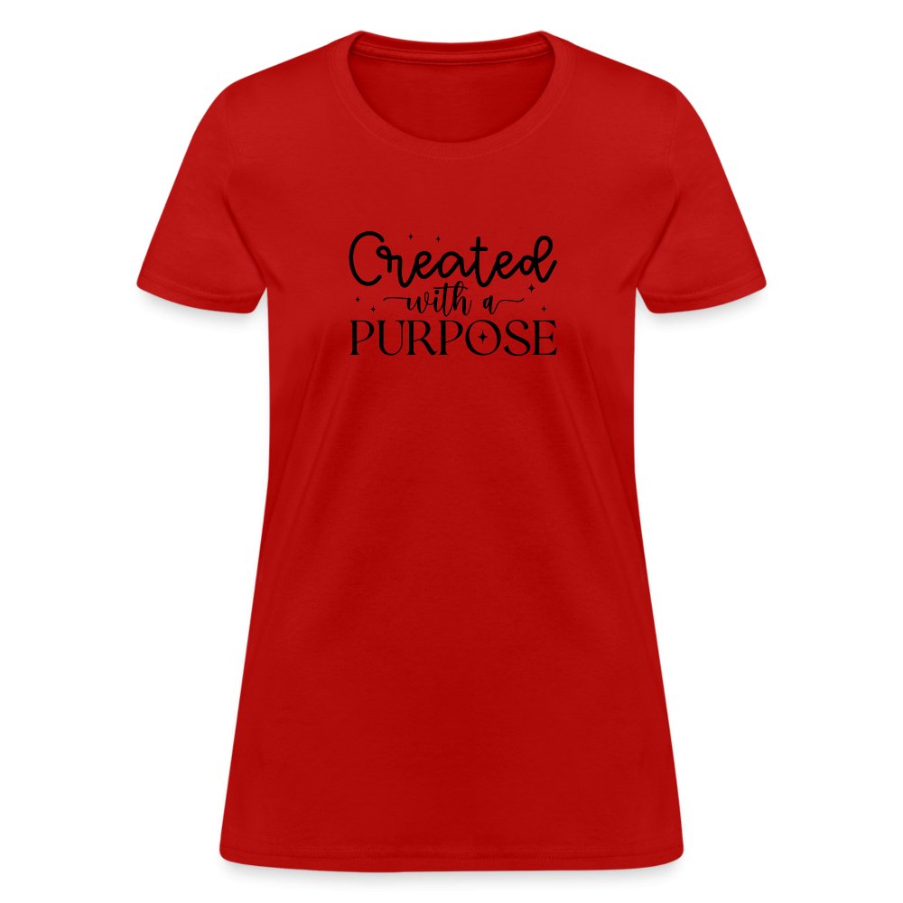 Created with a Purpose Women's T-Shirt - option1# - Women's T-Shirt | Fruit of the Loom L3930R