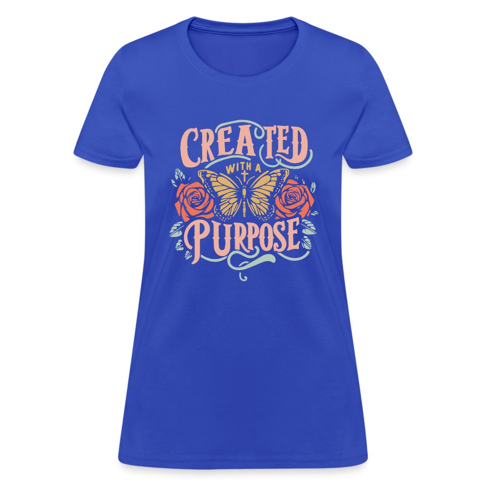 Created with a Purpose Women's T-Shirt - royal blue