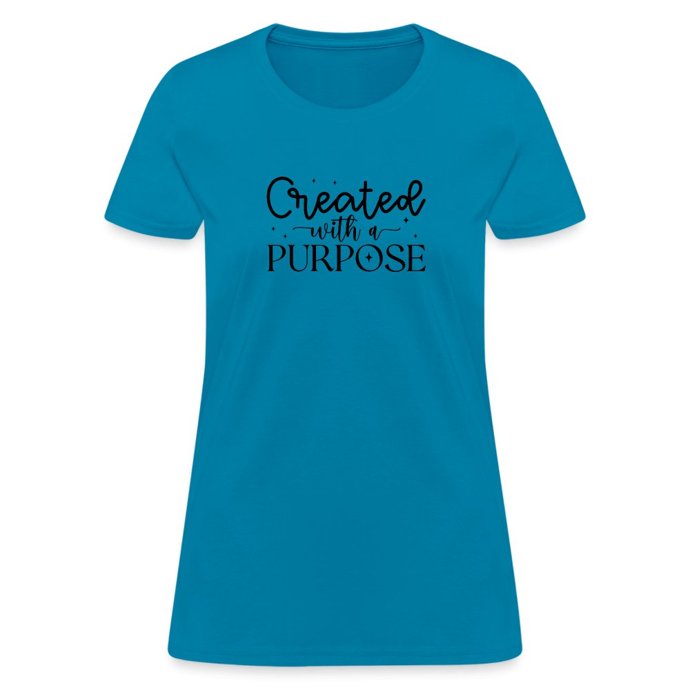 Created with a Purpose Women's T-Shirt - option1# - Women's T-Shirt | Fruit of the Loom L3930R