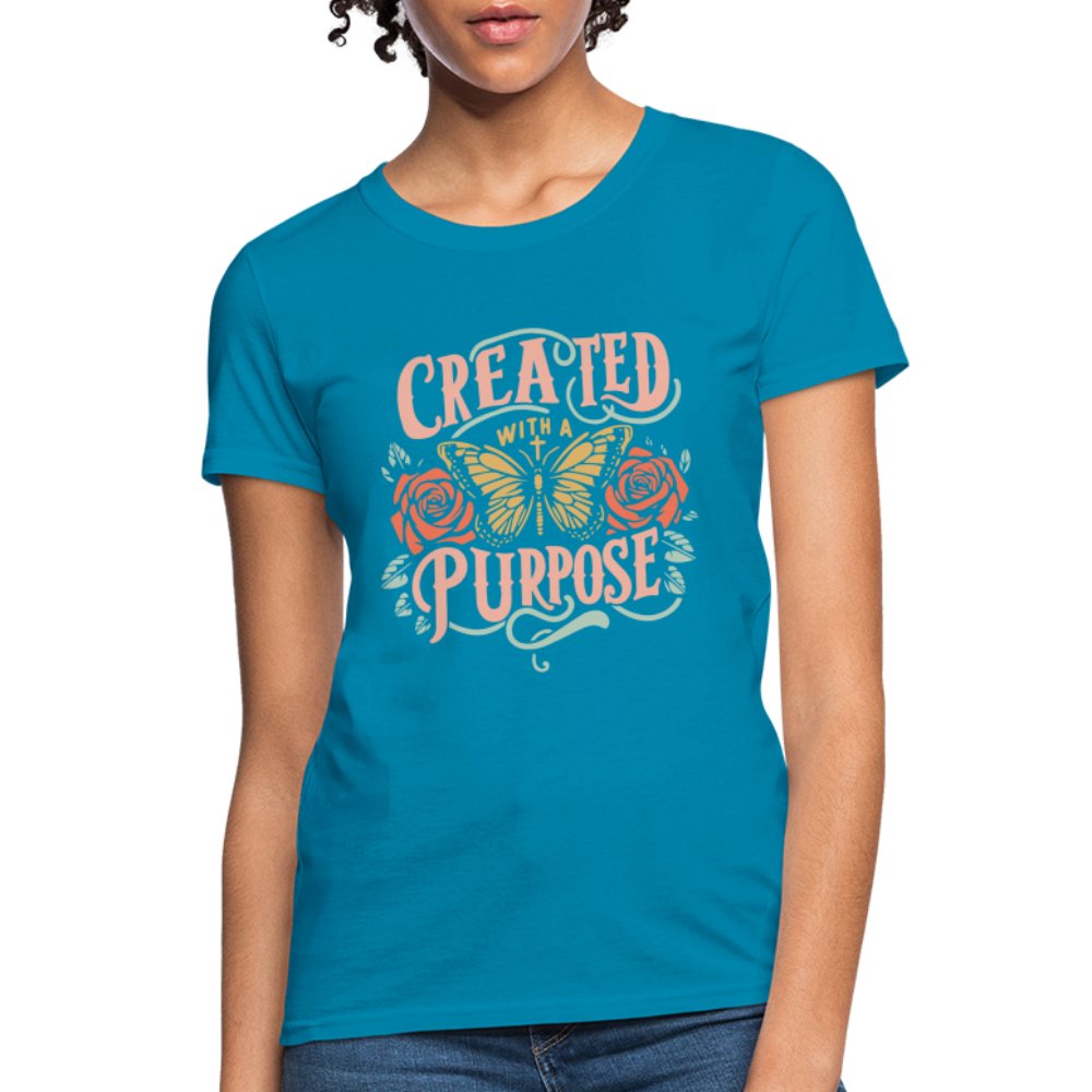 Created with a Purpose Women's T-Shirt - turquoise