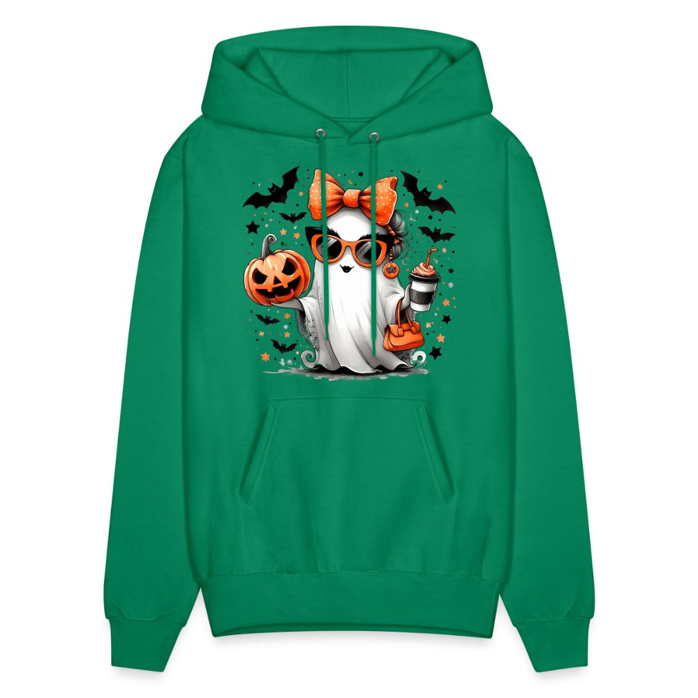 Cute Halloween Mom Ghost Hoodie - kelly green