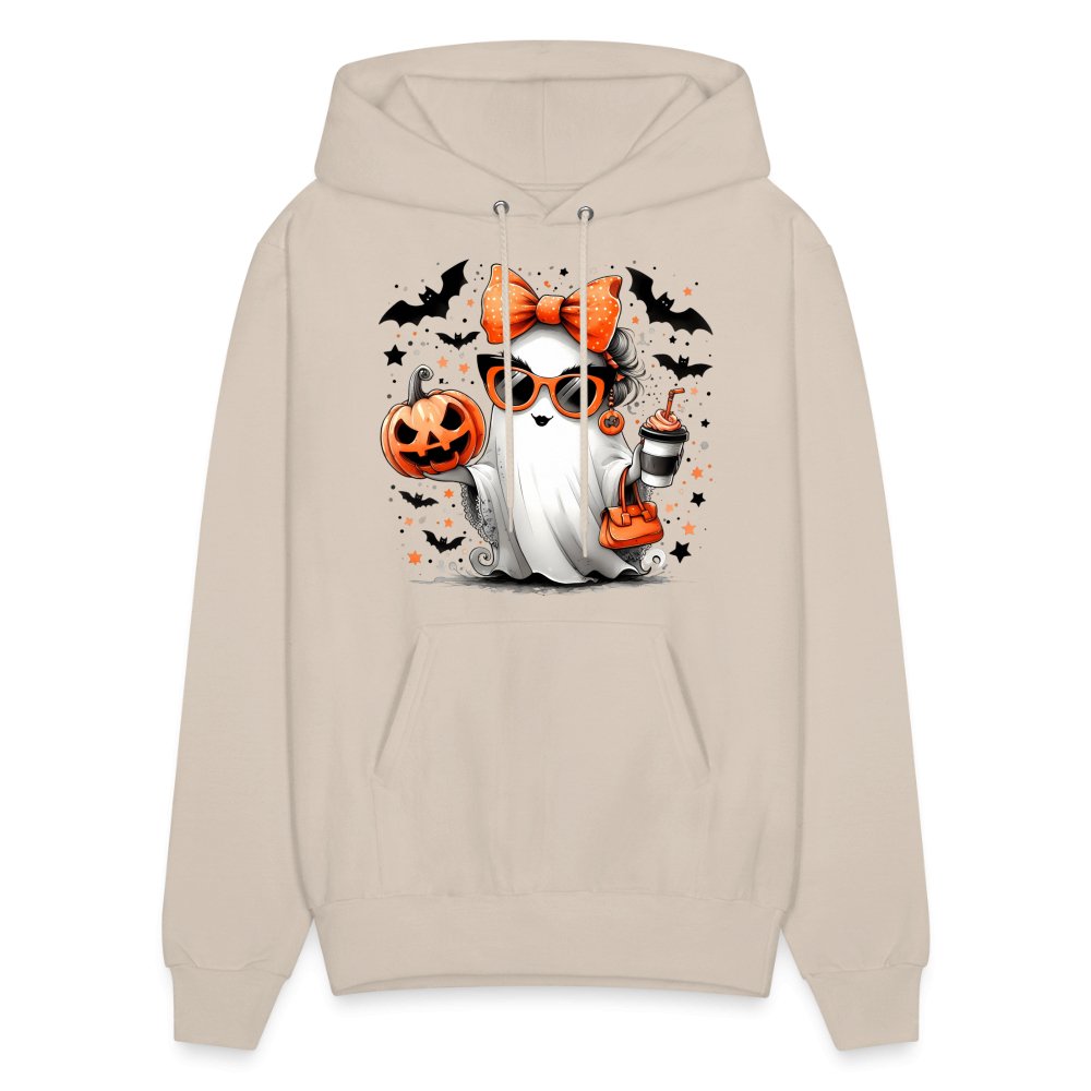 Cute Halloween Mom Ghost Hoodie - Sand