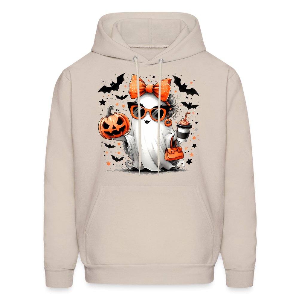 Cute Halloween Mom Ghost Hoodie - Sand