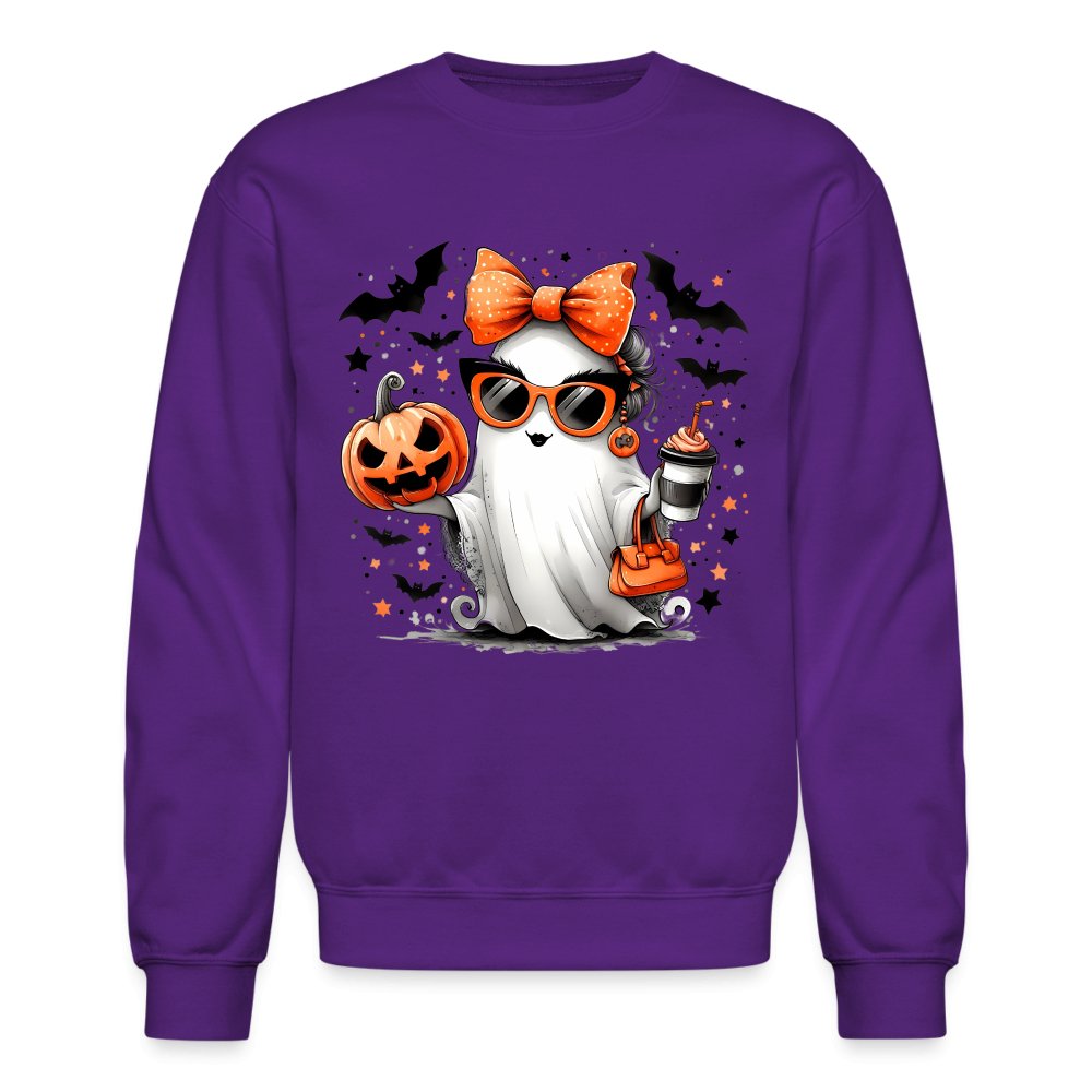 Cute Halloween Mom Ghost Sweatshirt - purple