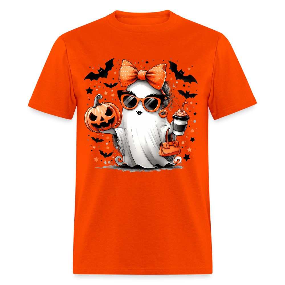 Cute Halloween Mom Ghost T-Shirt - option1# - Unisex Classic T-Shirt | Fruit of the Loom 3930