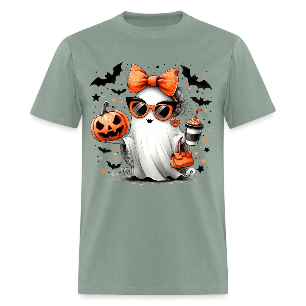 Cute Halloween Mom Ghost T-Shirt - option1# - Unisex Classic T-Shirt | Fruit of the Loom 3930