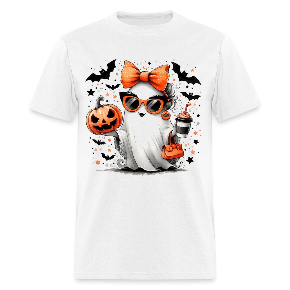 Cute Halloween Mom Ghost T-Shirt - option1# - Unisex Classic T-Shirt | Fruit of the Loom 3930