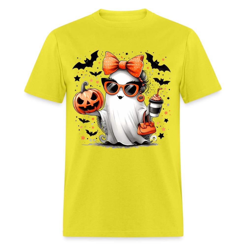 Cute Halloween Mom Ghost T-Shirt - option1# - Unisex Classic T-Shirt | Fruit of the Loom 3930