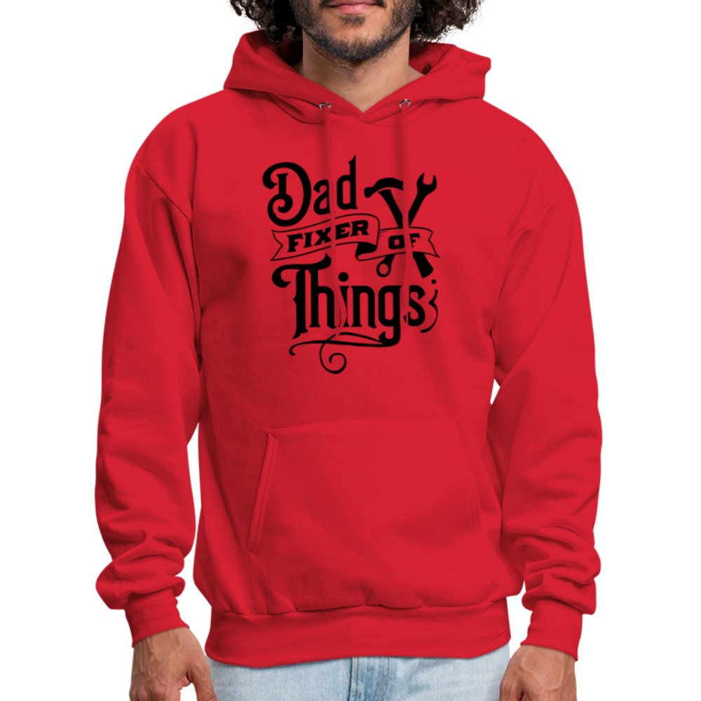 Dad Fixer of Things Hoodie - red